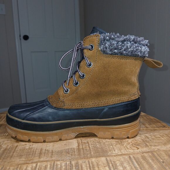 Insulated Duck Boot Thermalite Sz 7 Leather Upper Winter Snow Waterproof Toe main image 5